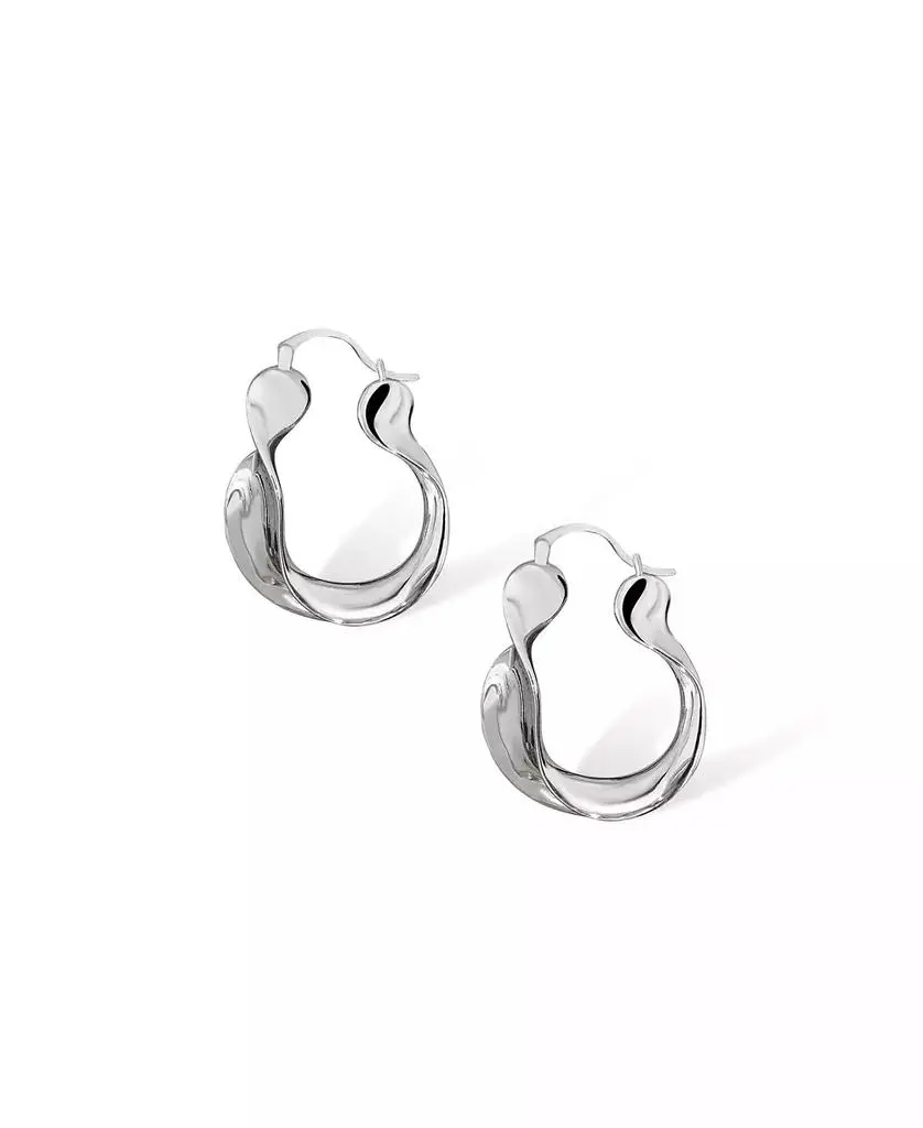 Retro Chic Breeze Silver Earrings