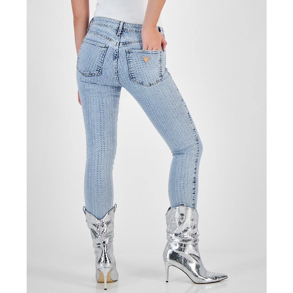 GUESS Women's Sexy Curve Studded Skinny Jeans