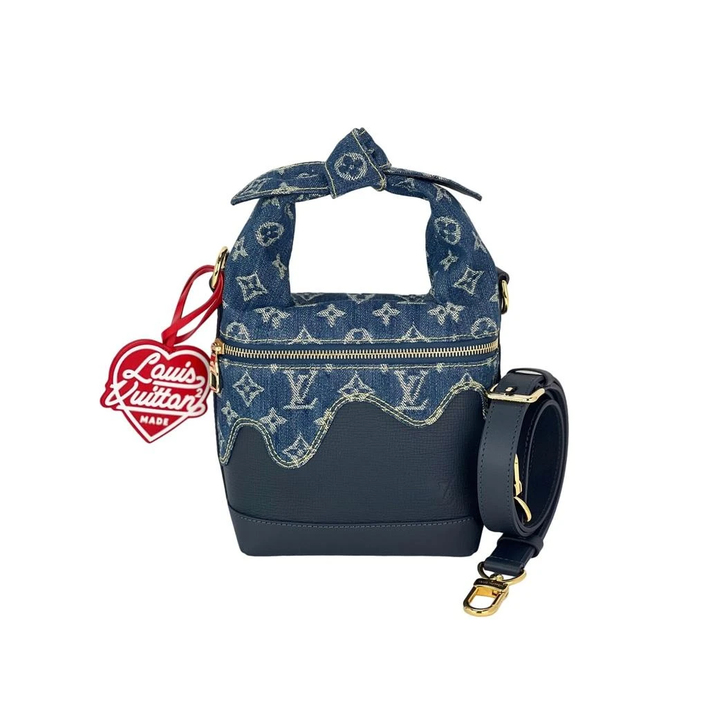 Louis Vuitton X Nigo Taurillon Monogram Blue Denim Japanese Cruiser Crossbody Bag 1