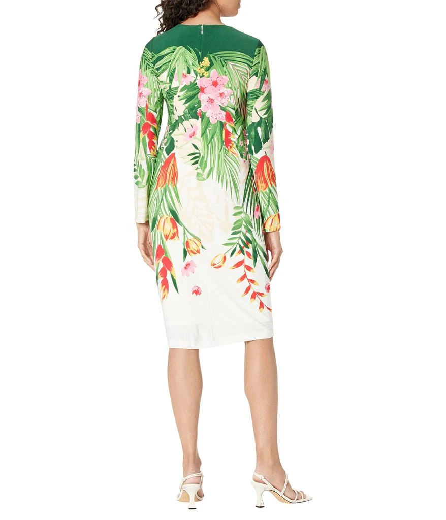Maggy London Long Sleeve Floral Sheath Dress 2