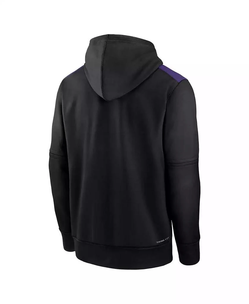 NIKE Men's Black Colorado Rockies Authentic Collection Performance Pullover Hoodie 2