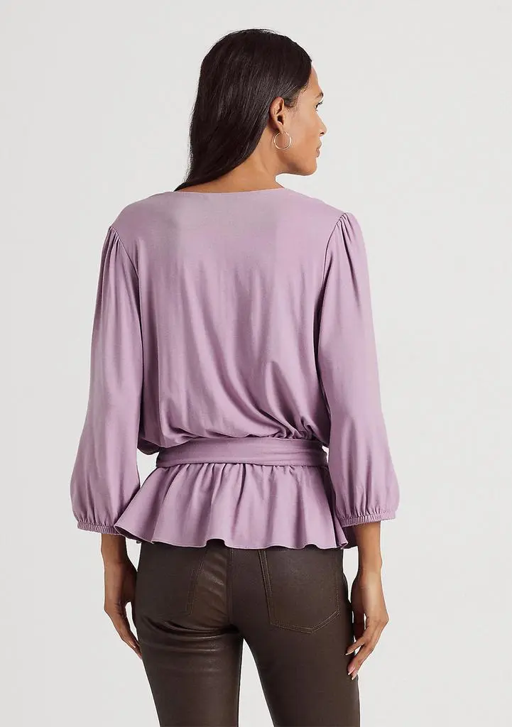 Ralph Lauren Women's Jersey Peplum Blouse 2