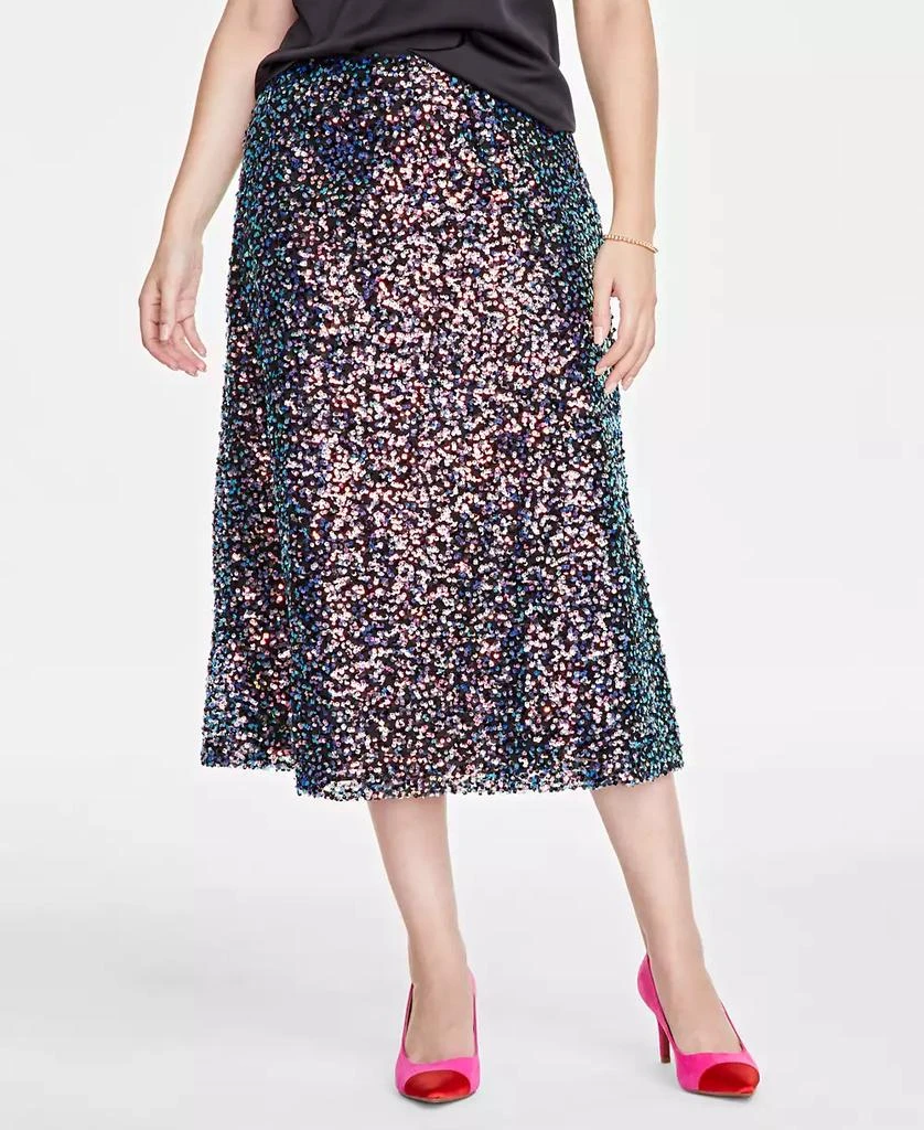 On 34th Women's Multi Sequin Midi Skirt, Created for Macy's 3