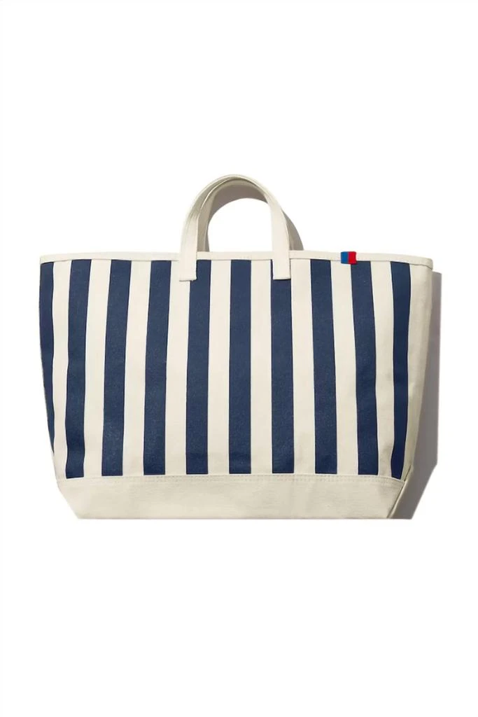 KULE Women's All Over Striped Tote Bag In Navy 1