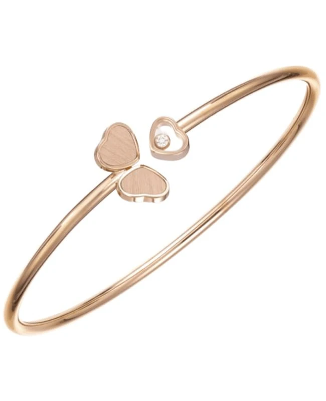 Chopard Chopard Happy Hearts 18K Rose Gold and Diamond Bangle Women
s Bracelet 85A083-5700
