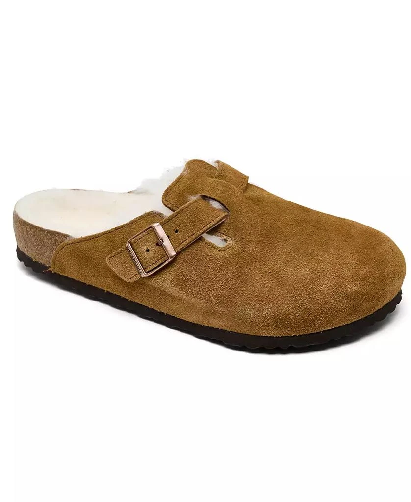Birkenstock Men's Boston Shearling Suede Leather Clogs from Finish Line 1