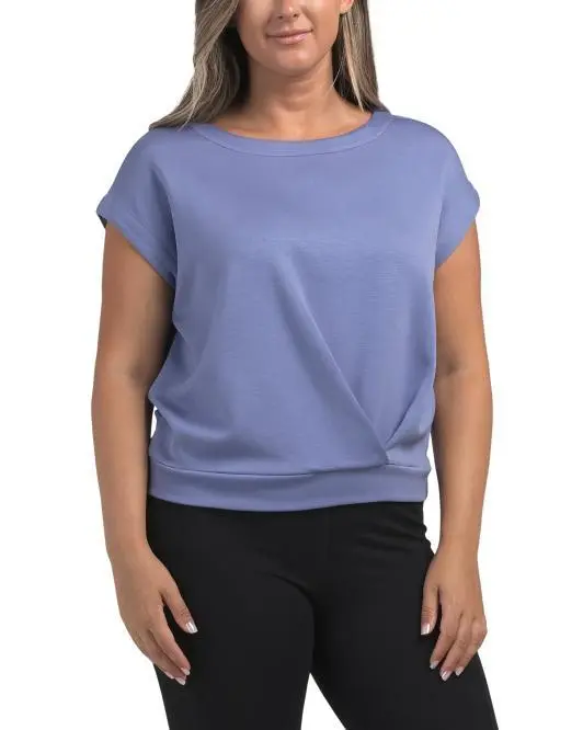 APANA Scuba Twist Short Sleeve Top