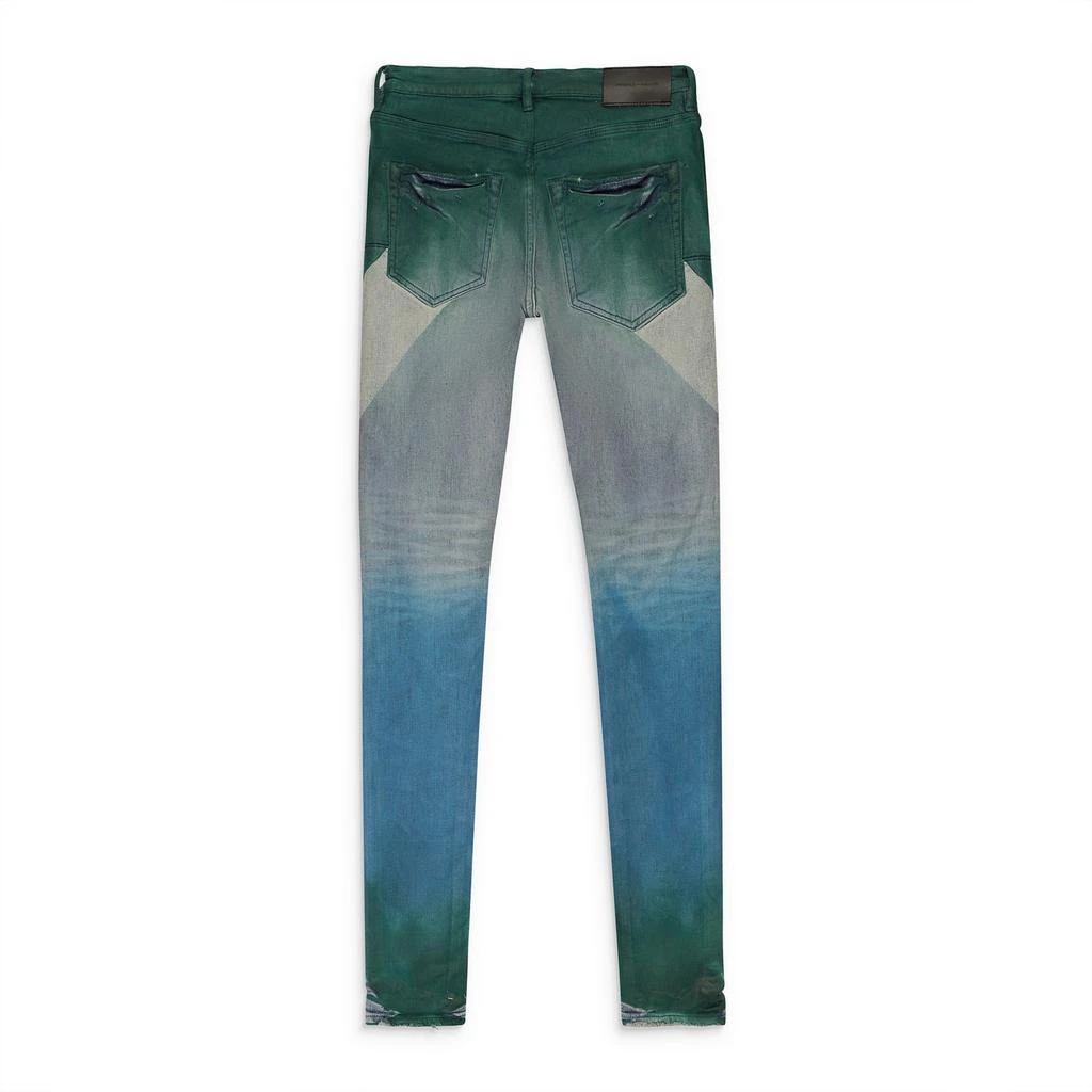 Purple Brand LIGHT MULTI DARK COLOR COATED DIAGONAL Indigo SKINNY JEANS 2