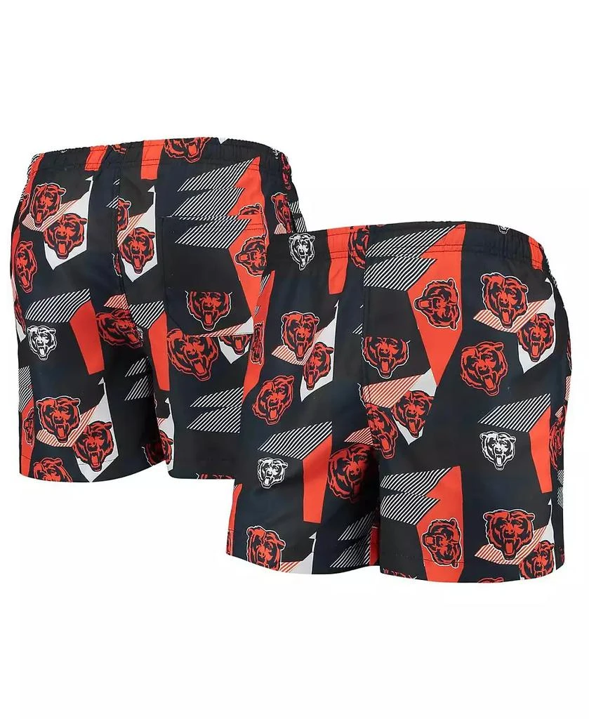 FOCO Men's Navy and Orange Chicago Bears Geo Print Swim Trunks 2