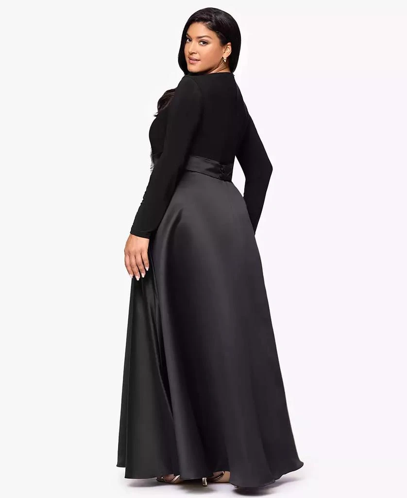 xscape gowns & formal dresses Xscape Women's Sleeveless Halter Neck Printed Long Dress - RED PINK main image 1