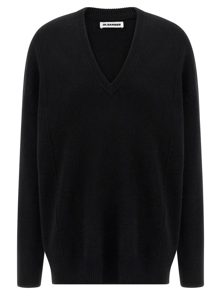 Jil Sander Jil Sander Long Sleeve V-Neck Jumper 1