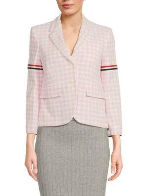 Thom Browne   ​Checked Cotton Blazer 1
