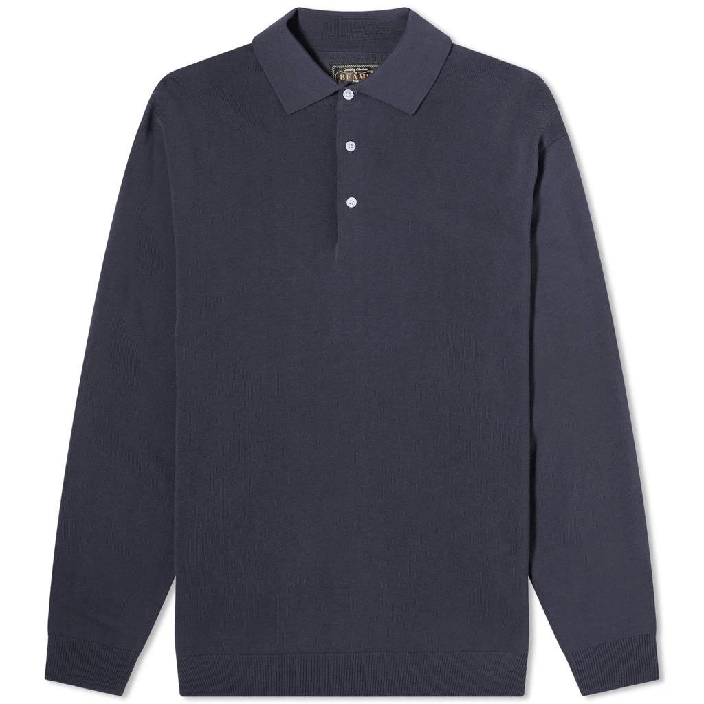 BEAMS PLUS Beams Plus 12g Knit Long Sleeve Polo 1