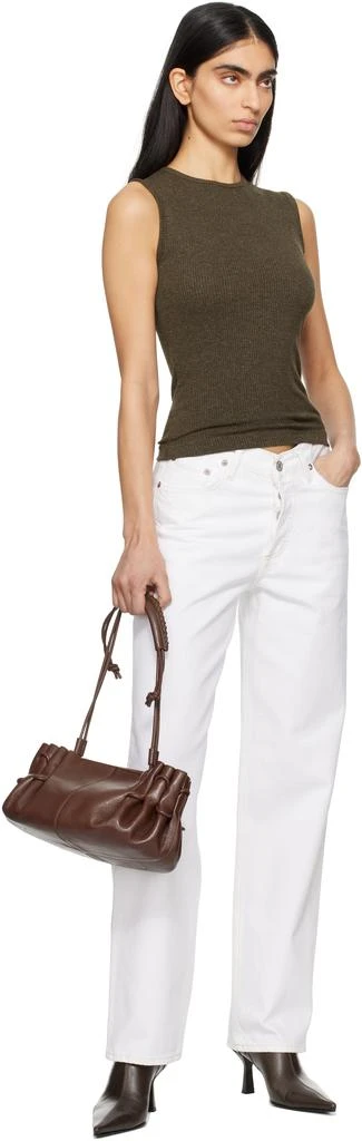 AGOLDE White V-Waist Baggy Jeans 4