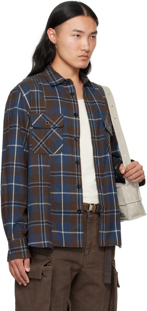 Brown & Blue Plaid Flannel Shirt – On Sale Now with Up to 56% Off