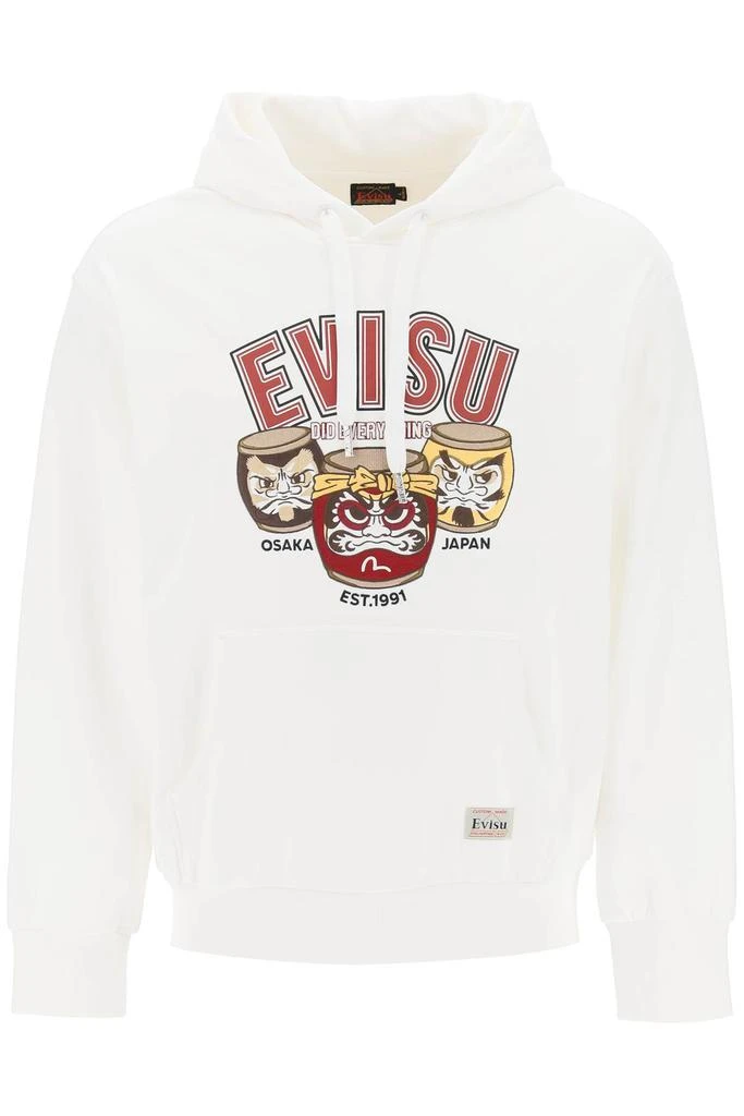 EVISU hoodie with embroidery and print 1