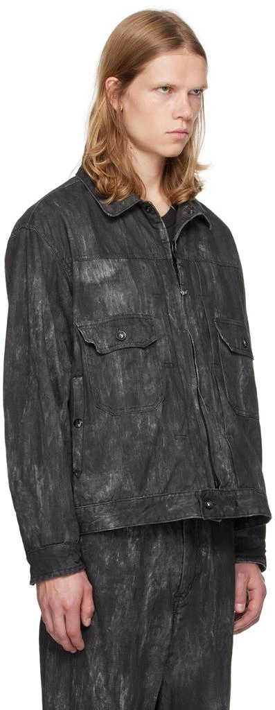 Engineered Garments Black Distressed Print Denim Jacket 2