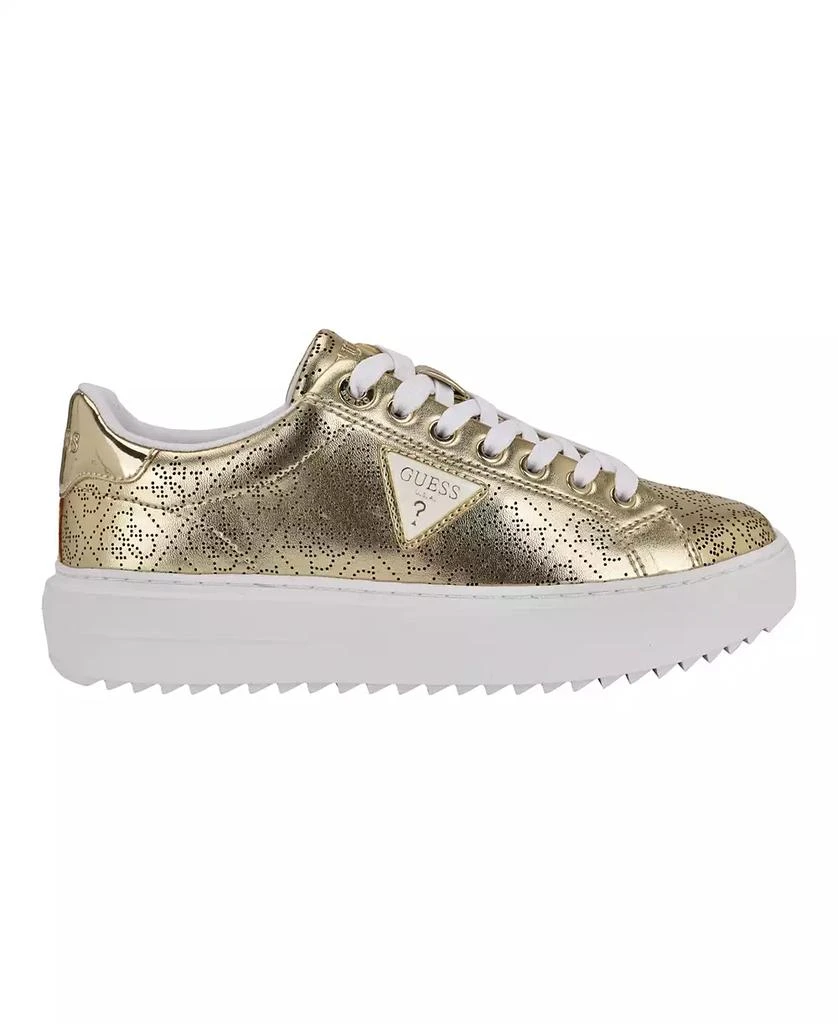 GUESS Women's Denesa Treaded Platform Lace-Up Sneakers 2