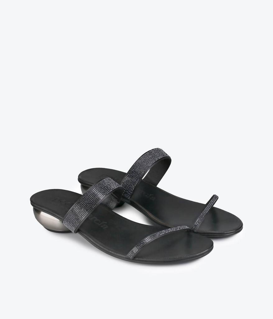 Pedro Garcia Women's Zayna Heel In Off Black Satin