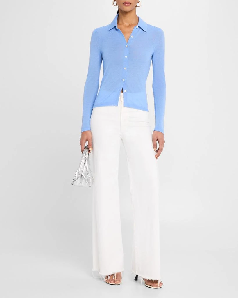 Guest in Residence Elle Cashmere Button-Front Shirt 2
