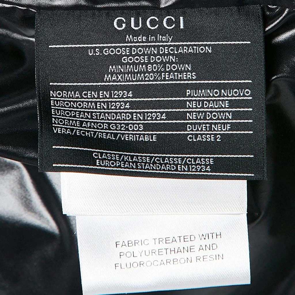 Gucci Gucci Black Nylon Hooded Equestrian Crest Down Jacket M 6