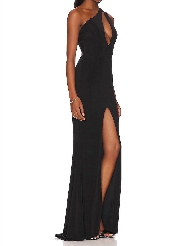 Katie May Isabella Cut Out Gown Dress In Black