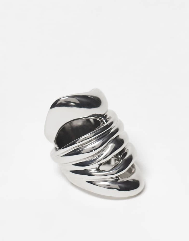 Weekday Weekday wraparound ring in silver