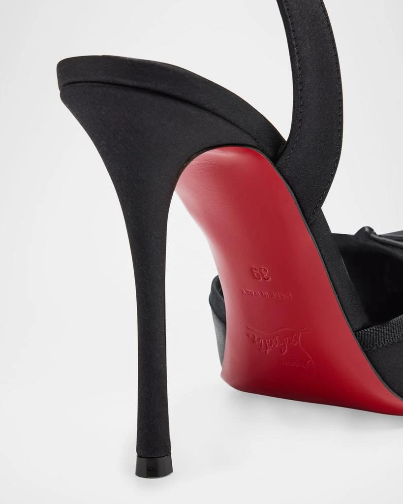 Christian Louboutin Cassia Silk Ankle-Tie Red Sole Ballerina Pumps 5
