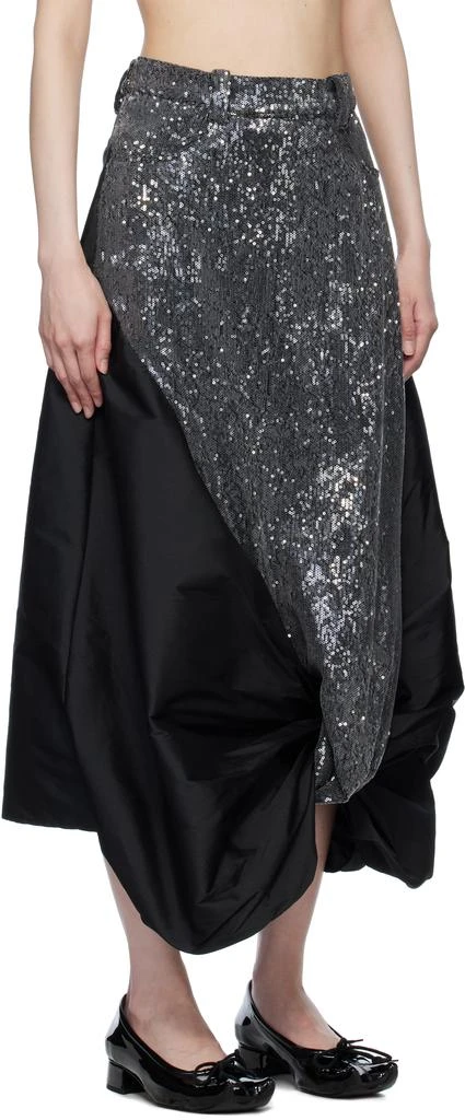PAULA CANOVAS DEL VAS Black Boletus Midi Skirt 2