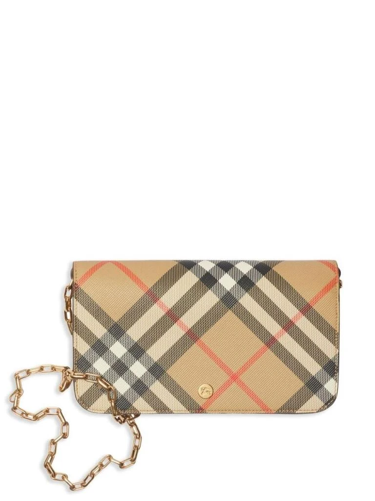 Burberry Burberry Check Chain Strap Wallet Bags 5
