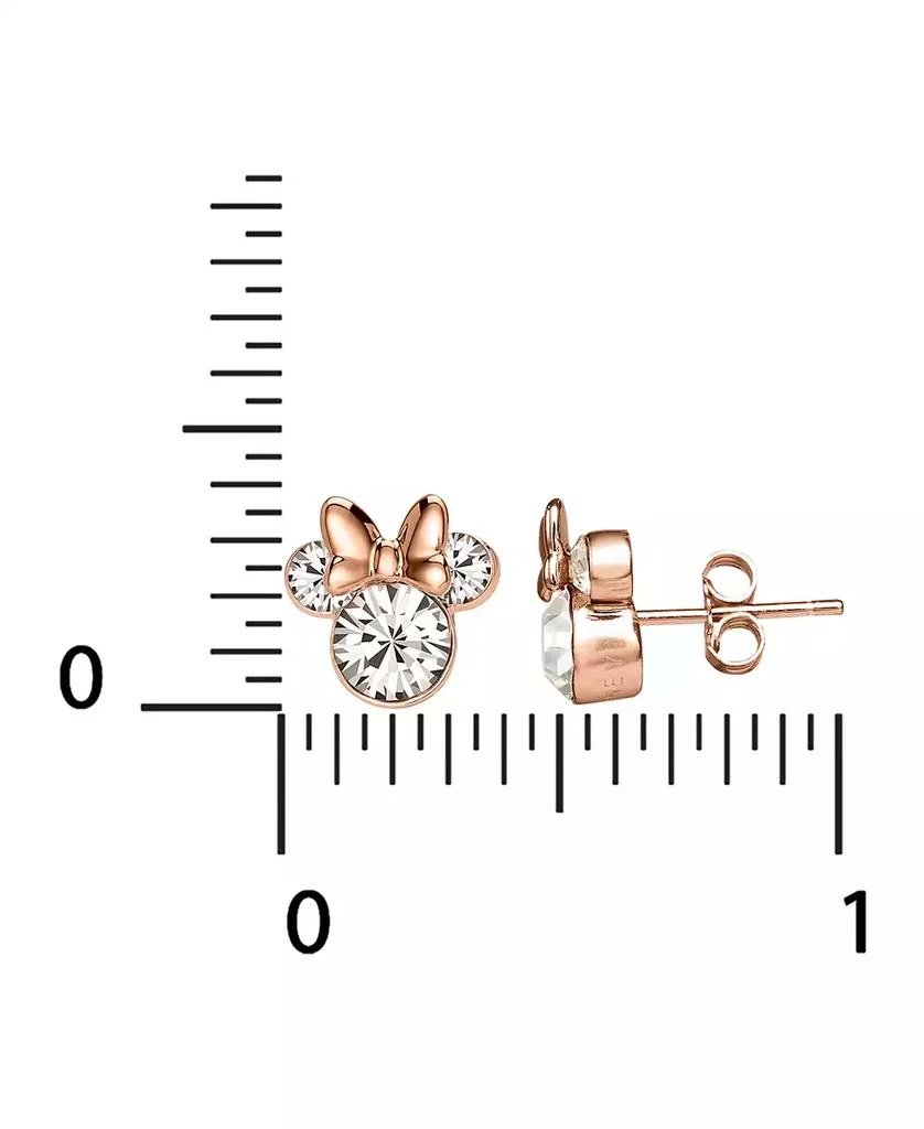Disney Cubic Zirconia Minnie Mouse Stud Earrings in 18k Rose Gold-Plated Sterling Silver 5