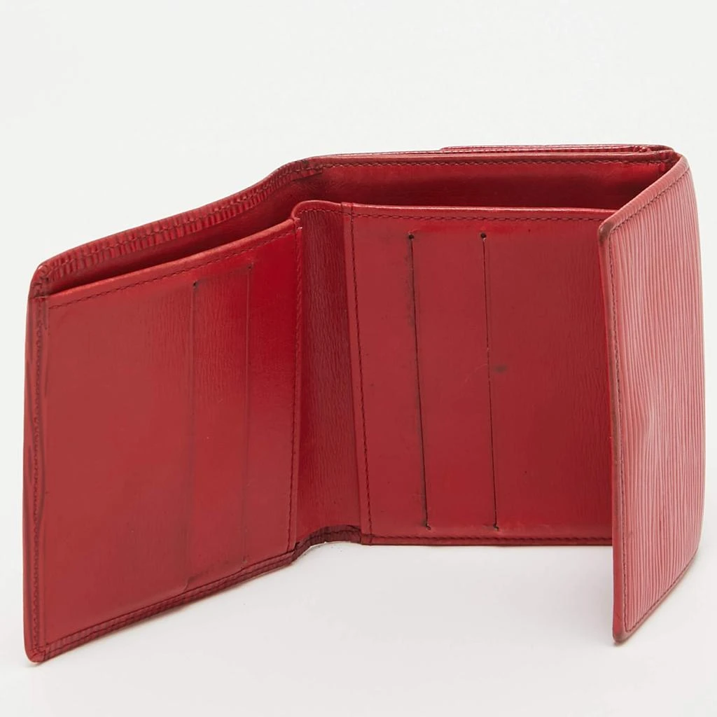 Louis Vuitton Louis Vuitton Red Epi Leather Elise Wallet 2