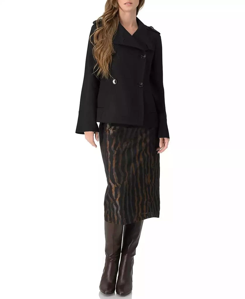 Ivonne Women
s High Neck Military Style Coat 6