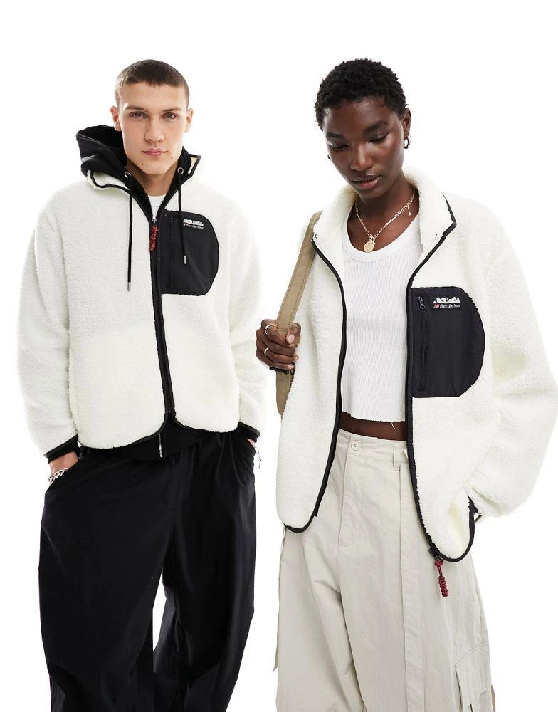New Balance New Balance Home Again sherpa jacket in cream - exclusive to ASOS 2