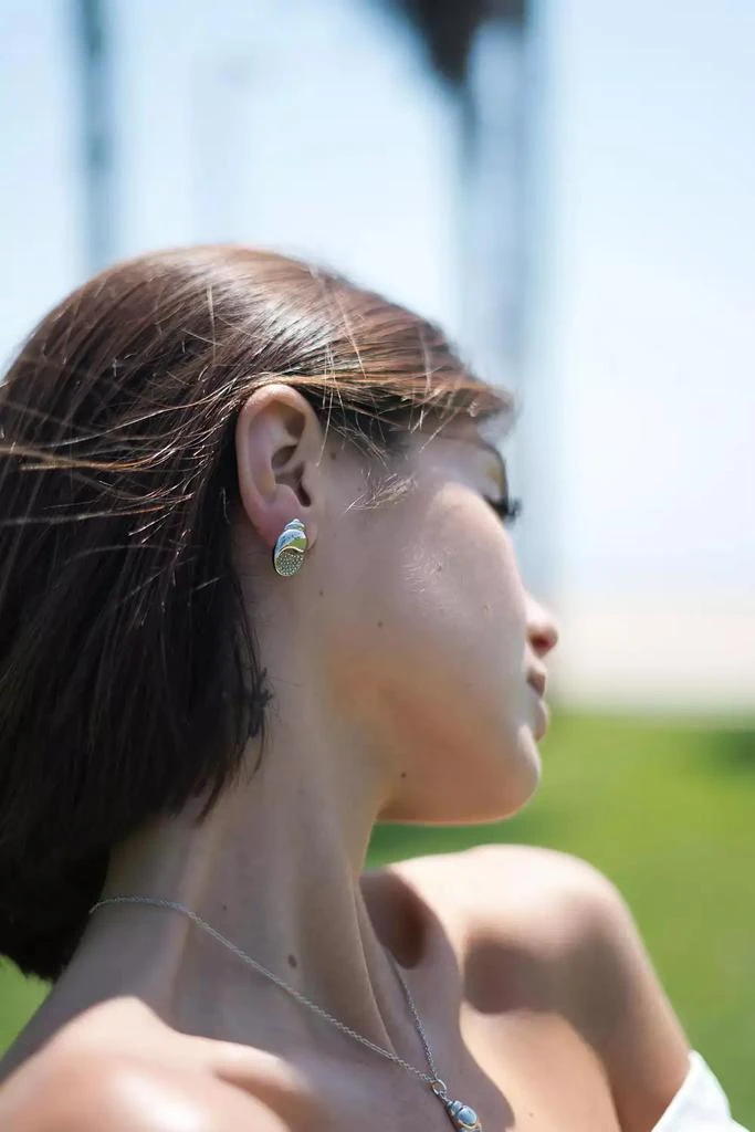 Classicharms Lexi Crystal Seashell Stud Earrings 5