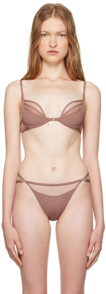Nensi Dojaka Tan Calvin Klein Edition Plunge Bra 1