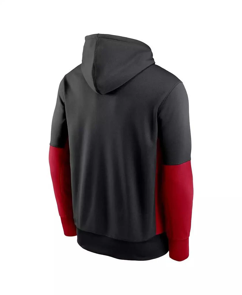 NIKE Men's Black Tampa Bay Buccaneers Color Block Fleece Performance Pullover Hoodie 2