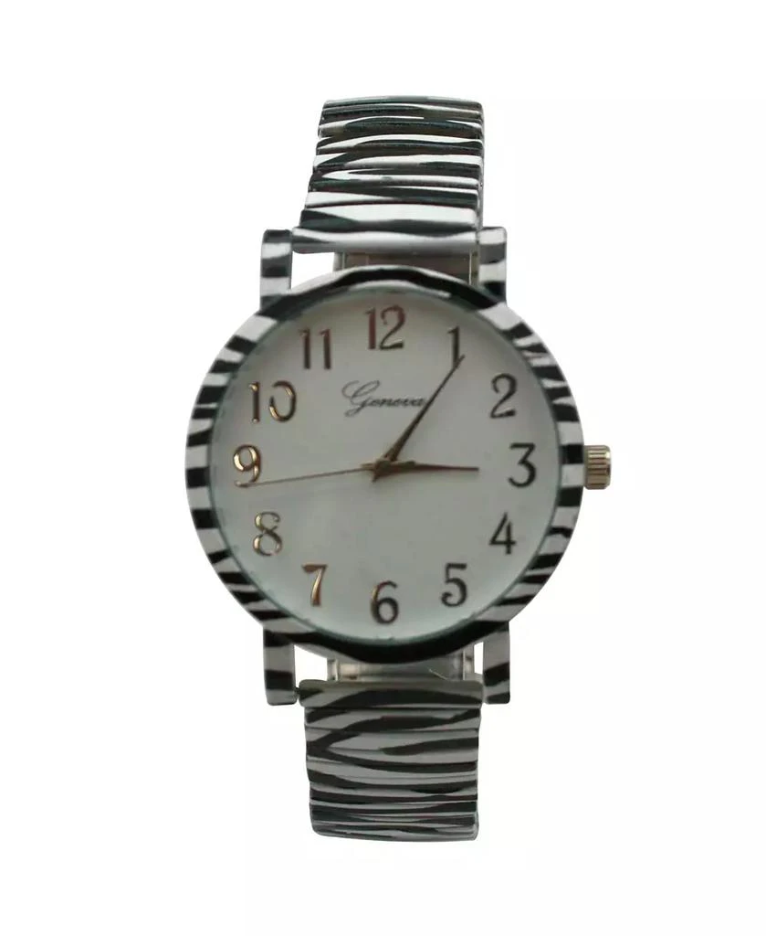 Olivia Pratt Zebra Stretch Animal Print Women Watch 1