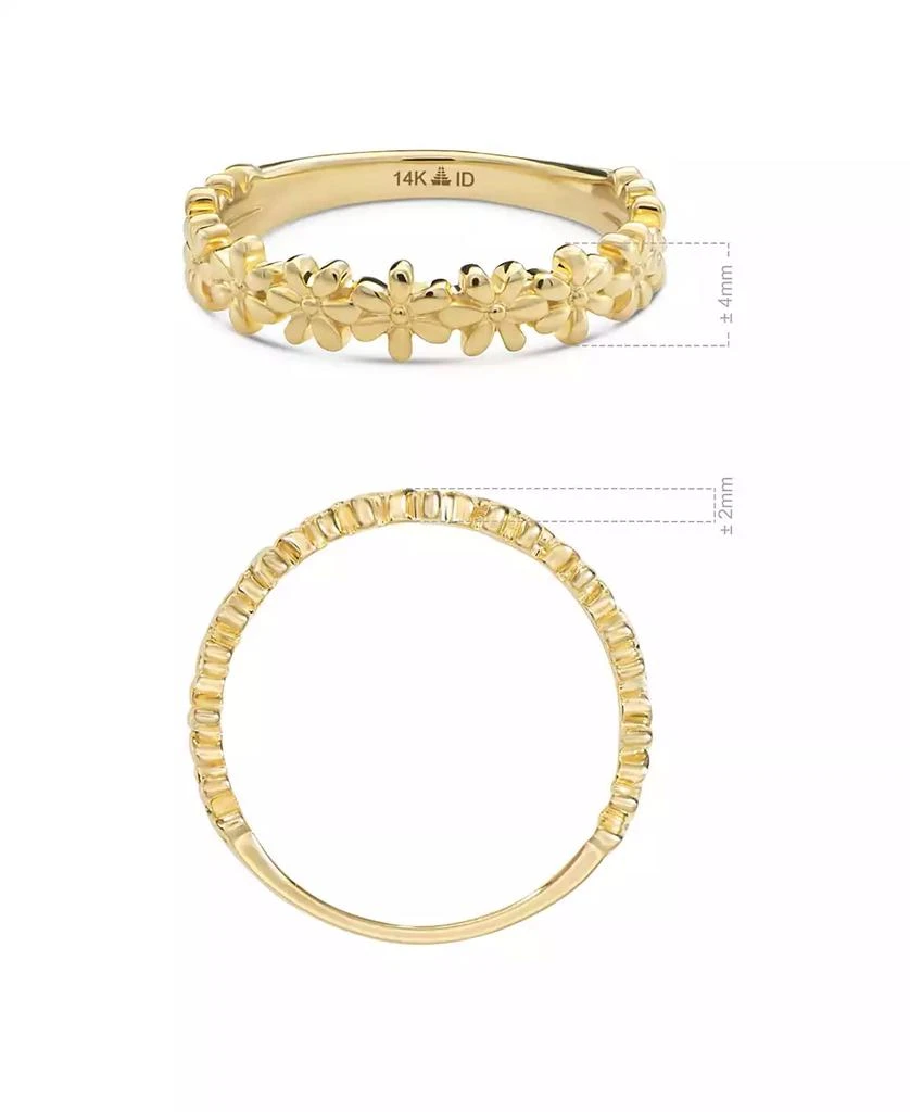 DEVATA Daisy Flower Ring in 14K Gold, Size 7, approx. 2.4 grams 5