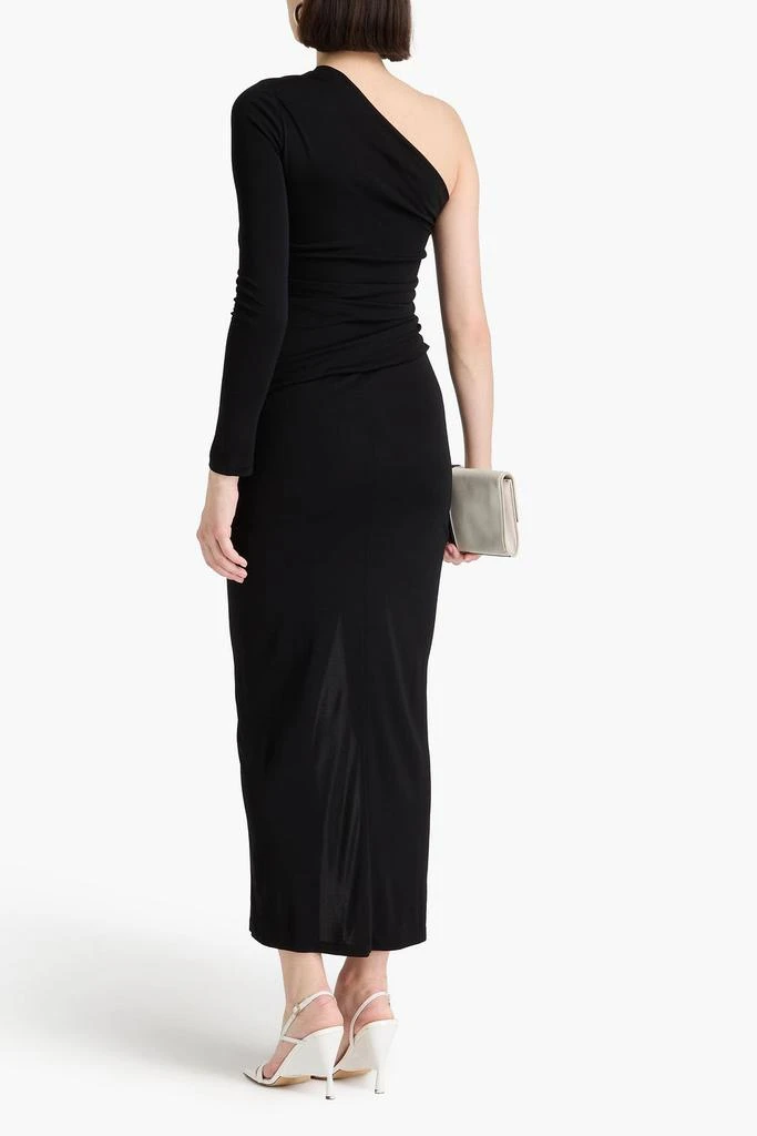Diane von Furstenberg Kitanan one-sleeve draped jersey maxi dress 3