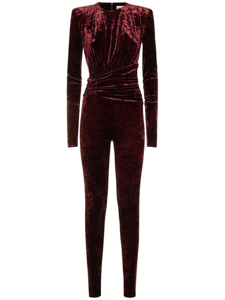 Alexandre Vauthier Crushed Velvet Jumpsuit 1