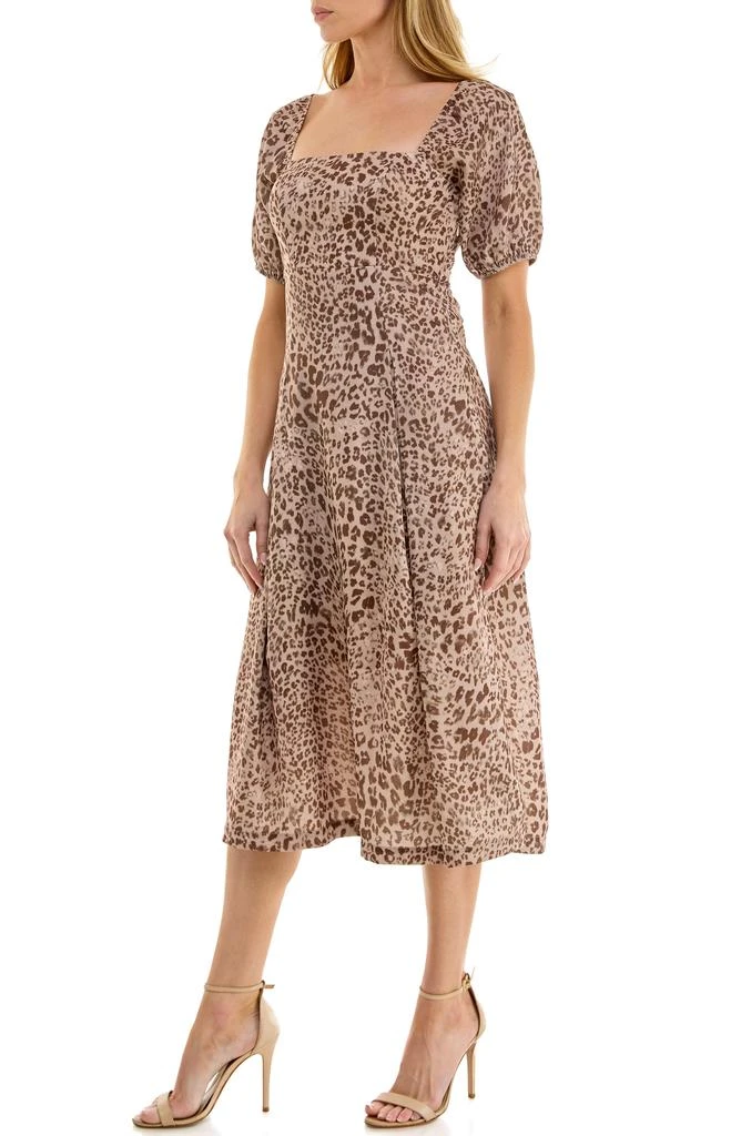 Socialite Floral Puff Sleeve Midi Dress 5