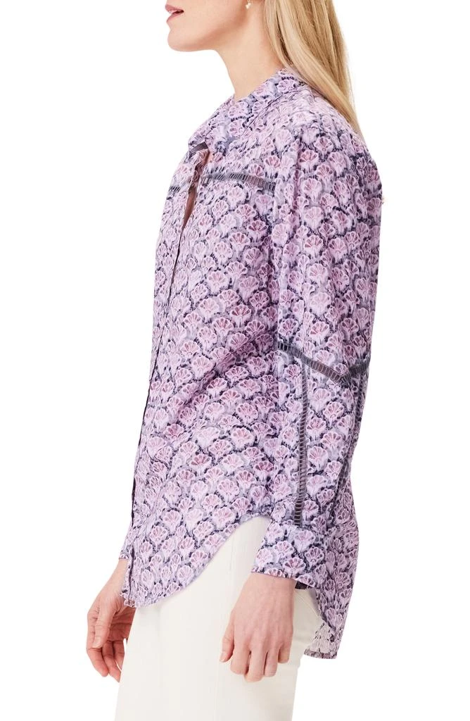 NIC+ZOE Falling Fans Cotton Button-Up Shirt 3