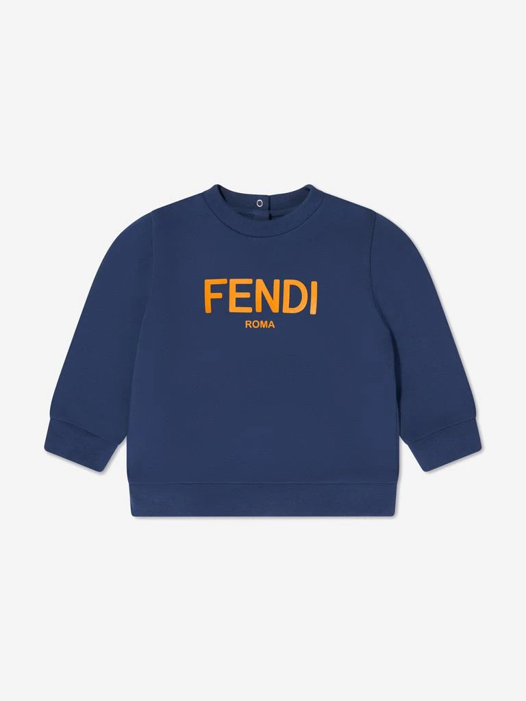 Fendi Kids Fendi Baby Logo Sweatshirt in Navy 1