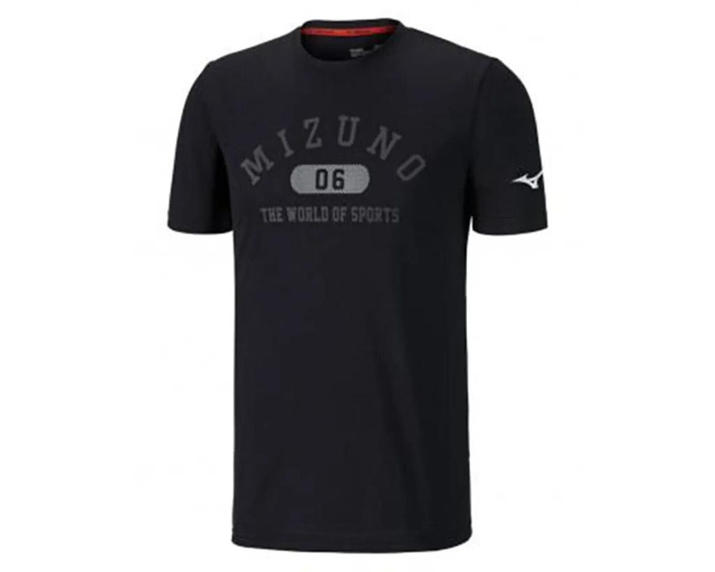 Mizuno Mizuno Heritage 1906 K2GA850109 T-Shirt Men's Black Crew Neck Short Sleeve