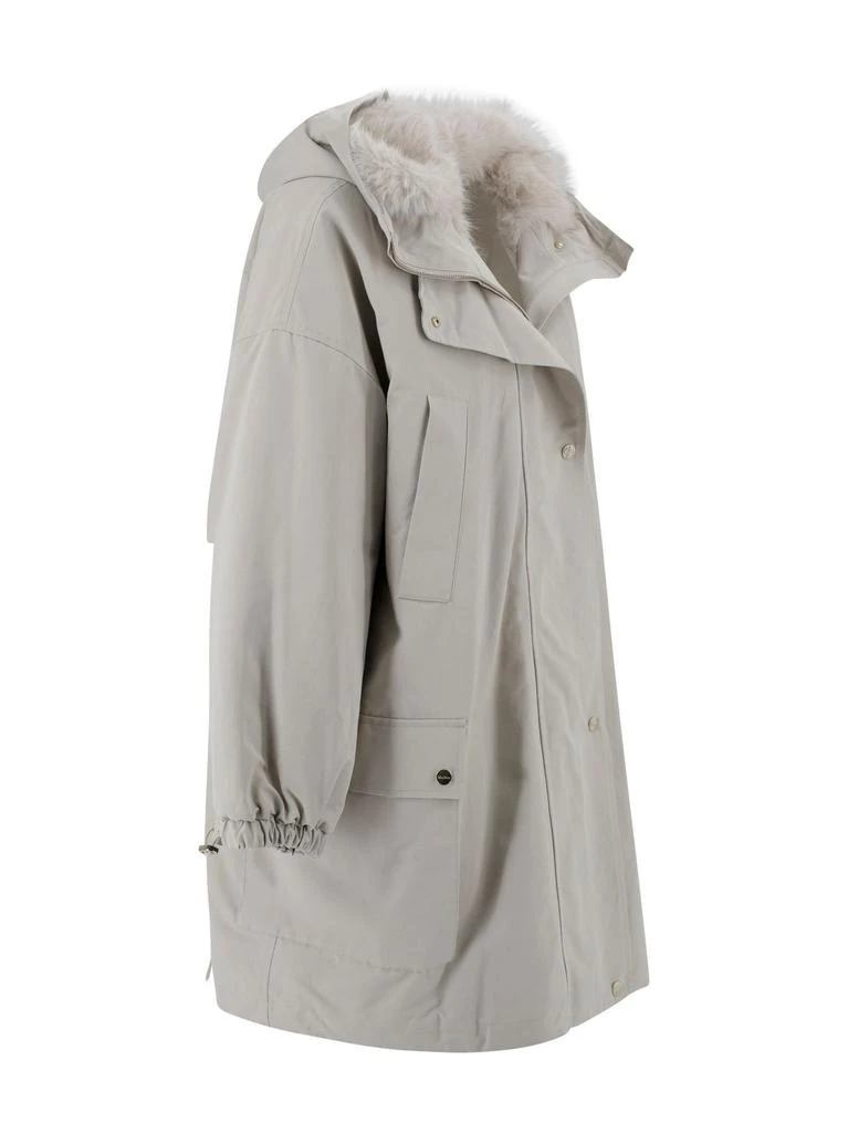 Max Mara Max Mara Studio Long-Sleeved Hooded Coat 3