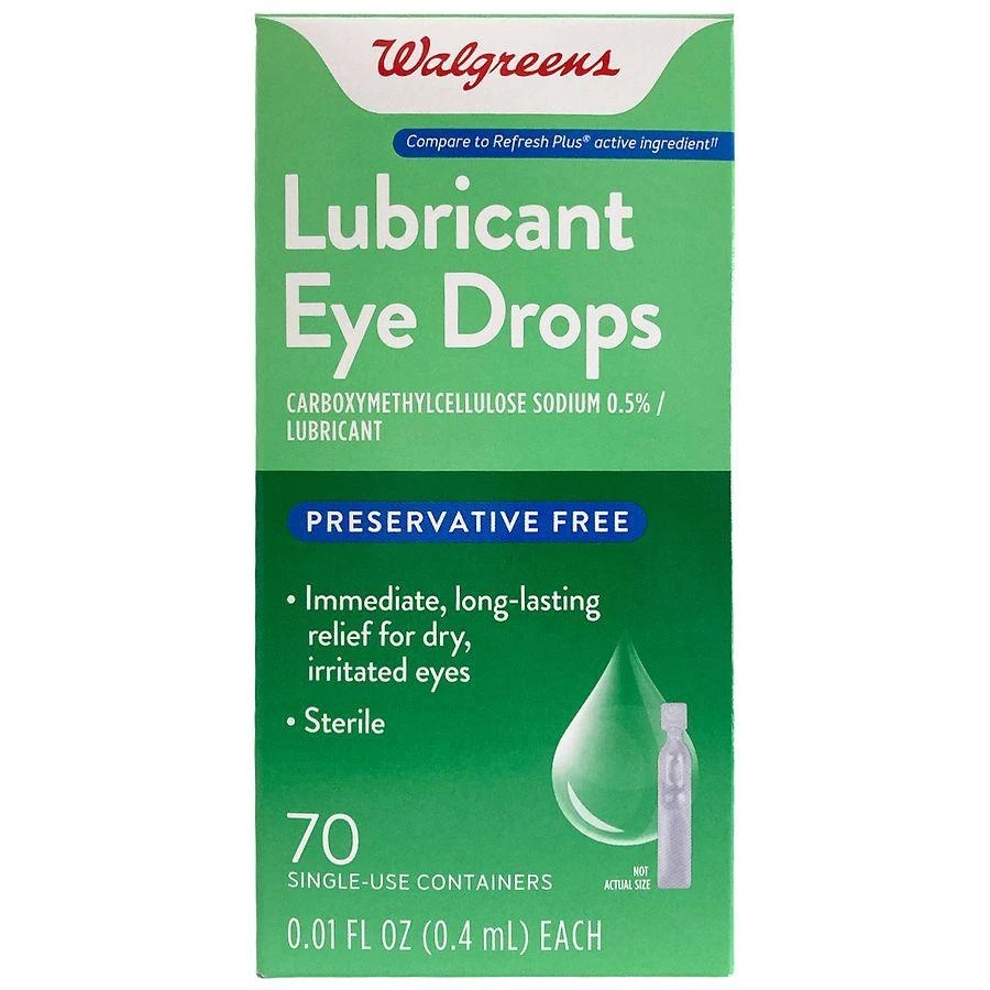 Walgreens Lubricant Preservative Free Eye Drops 1