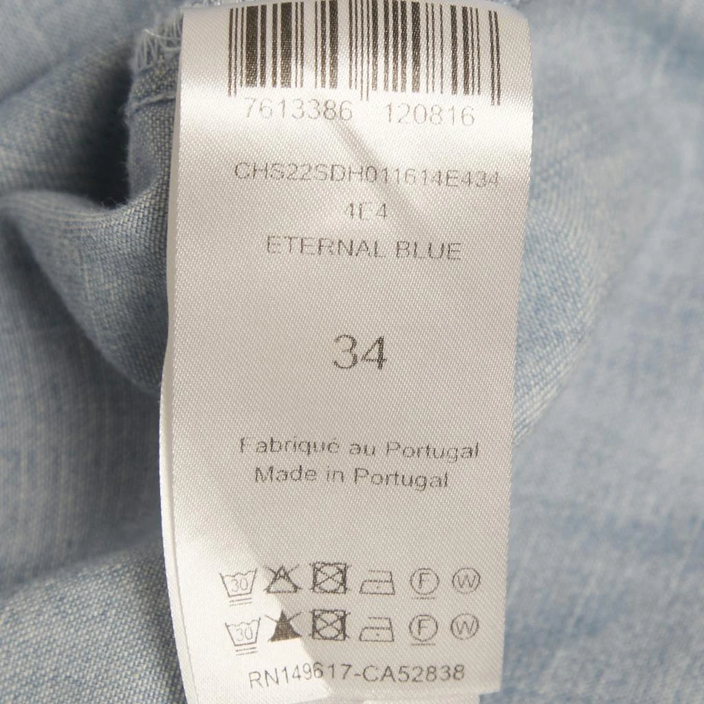 Chloé Chloe Blue Eternal Blue Denim Ruffled Blouse and Trousers Set S 5