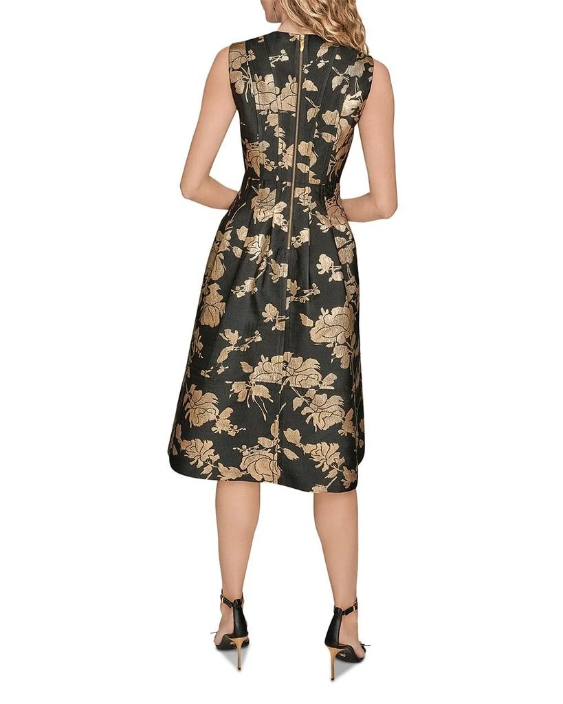 Donna Karan Metallic Jacquard Midi Dress 4