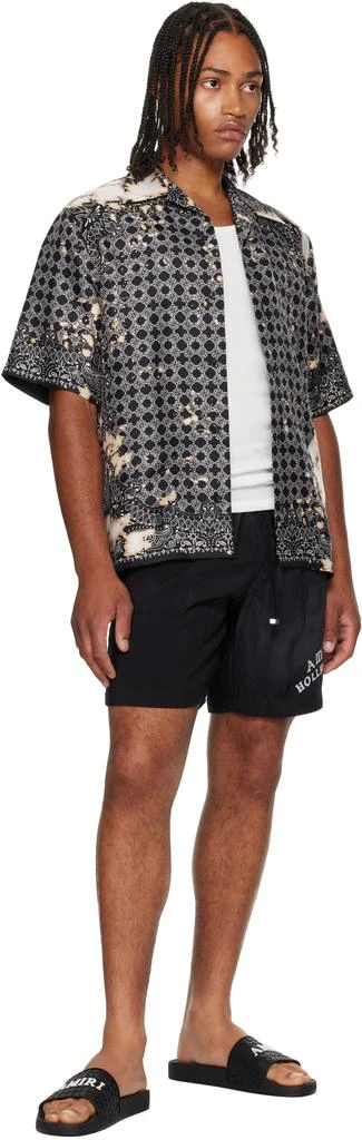 AMIRI Black Bleach Bandana Bowling Shirt 4